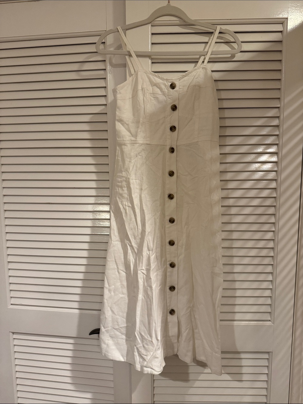 Universal Thread White Button-Front Spaghetti Strap Summer Dress. NWT